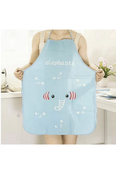 renkli çiçekler Mutfak Kadın Önlük Barbekü Ev Karikatür Önlük Kolsuz Su Geçirmez Anti Yağ Önlükleri Yeni - 3