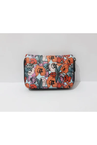 renkli çiçekler Cüzdan Çocuk Cüzdanı 13x9 CM - 2
