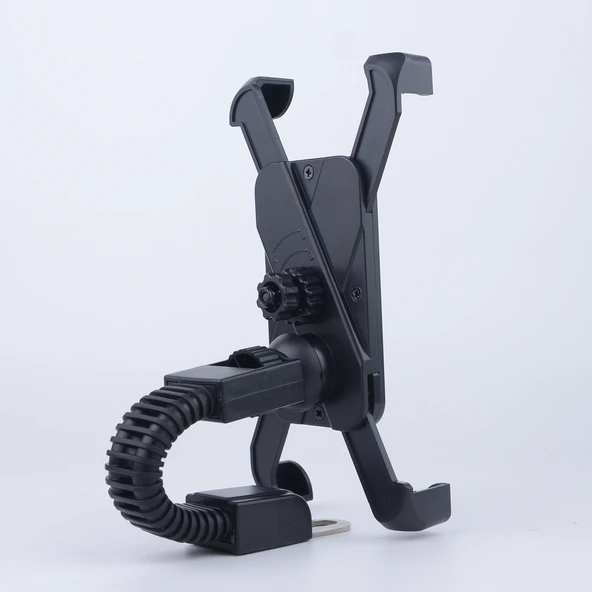 Motosiklet Telefon Tutucu Ayna Montajlı  Motosiklet Dikiz Aynası Telefon Tutucu - 4