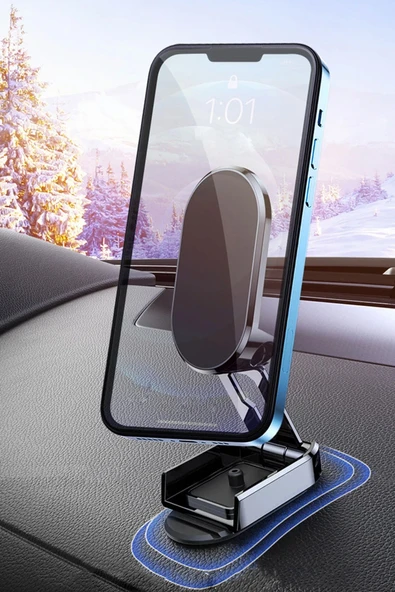 EXENAR 360 Katlanır Manyetik Araç Telefon Tutacağı Mıknatıslı Telefon Tutucu ürün görseli
