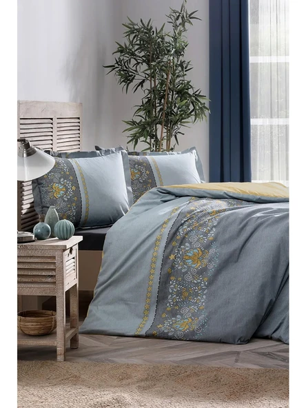 Özdilek Çift Kişilik Ranforce Brodats Nevresim Takımı - Antrasit 3715 - 3