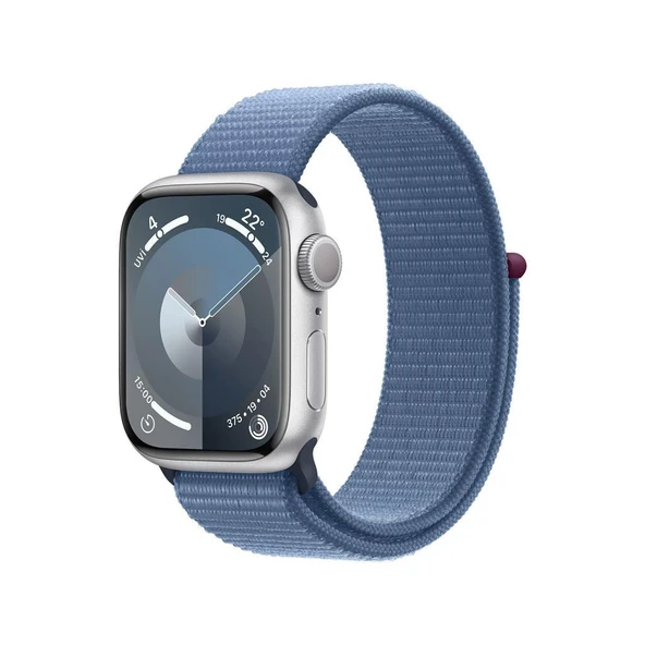 Apple Watch Series 9 GPS + Cellular 41mm Gümüş Rengi Alüminyum Kasa ve Buz Mavisi Spor Loop Kordon Akıllı Saat (Apple Türkiye Garantili) - 2