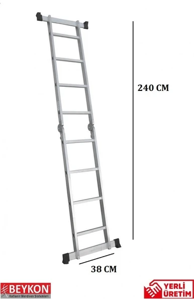 44 BASAMAKLI ALÜMİNYUM KATLANABİLİR MERDİVEN ürün görseli