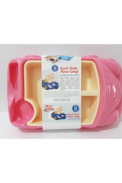 renkli çiçekler Çocuk İçin Araba Modelli Mama Tabağı 30x18 CM  Kahvaltı ve Yemek Tabağı Çocuklar İçin Tabldot Tepsi - Resim 4