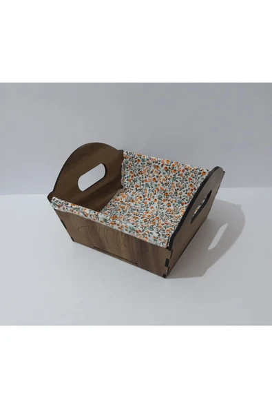 renkli çiçekler Ahşap Kare Ekmeklik