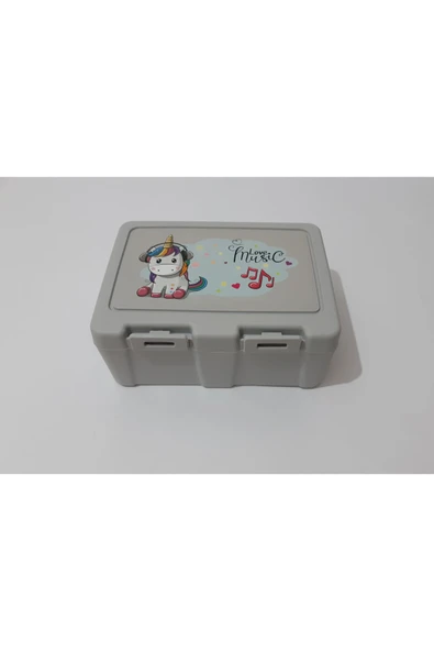 renkli çiçekler Beslenme Kutusu 2 Bölmeli Çatal Kaşıklı Okul Beslenme Kabı