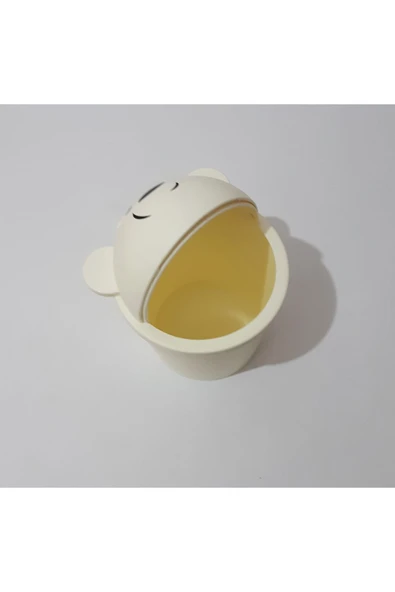 renkli çiçekler Kopya - Çocuk Odası Mini Masaüstü Çöp Kovası - Resim 3