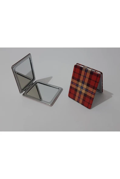 renkli çiçekler Ayna Dikdörtgen Metal Kadın Çanta Aynası - 5