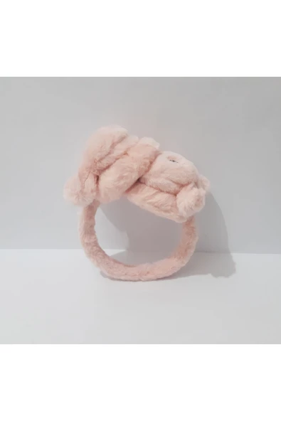 renkli çiçekler Peluş Kulaklık Tavşan Figürlü Çocuk Kulaklığı - Resim 6