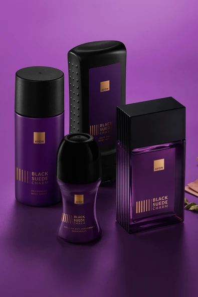 Avon Black Suede Charm Deodorant 150ml - Resim 3