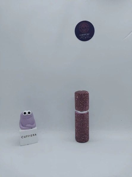 Parıldayan Elmas İşlemeli Mini Doldurulabilir Parfüm Şişesi 10 ML (Mor) - 2