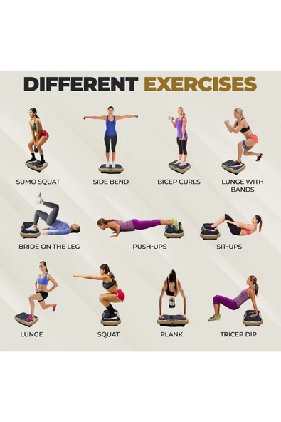 Glr 560 Dijital Ekranlı  Kumandalı Titreşim Masaj Platformu | Bluetooth Müzik Özellikli Egzersiz Aleti - 7