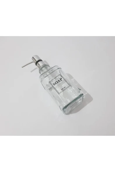 renkli çiçekler 500 ML Kare Cam Sıvı Sabunluk - 6