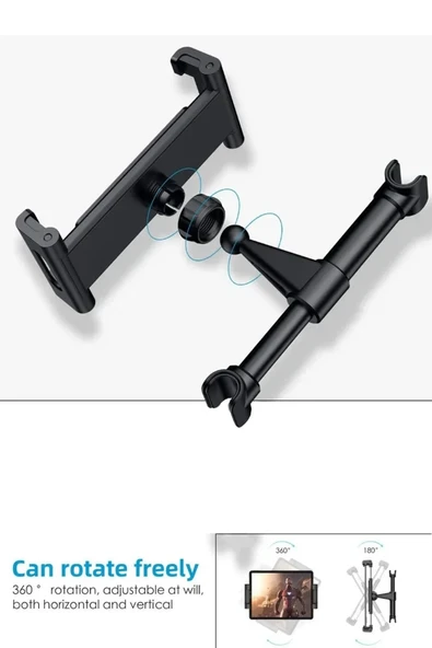 EXENAR Araç İçi Arka Koltuk İçin Tablet Tutucu 360 Derece Dönebilen Ayarlanabilir Tablet Telefon Tutucu - Resim 5