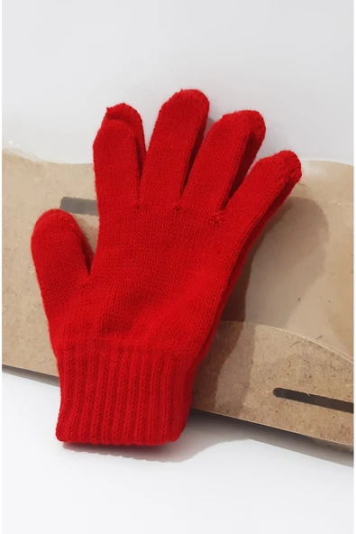 renkli çiçekler Çocuk Örme Eldiven Çocuk Eldiveni ürün görseli 1