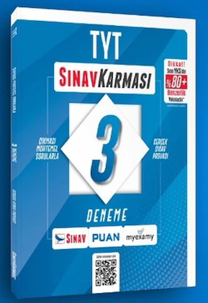 Sınav Karması TYT 3 Deneme / Kolektif / Sınav Yayınları / 9786256193277 ürün görseli