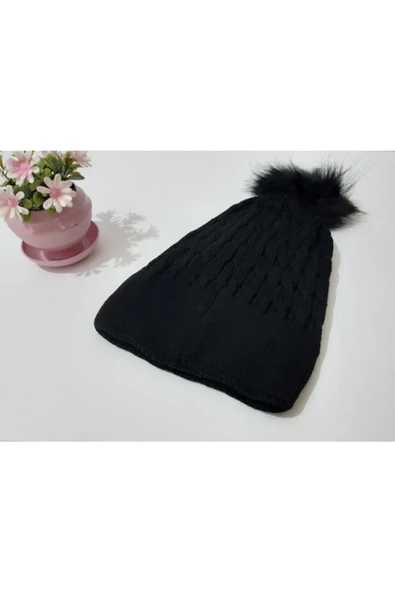 renkli çiçekler Kadın Bere Desenli Tilki Bere - Resim 4