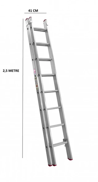 2,5+2,5 M TOPLAM 5 METRE ALÜMİNYUM SÜRGÜLÜ - Resim 5