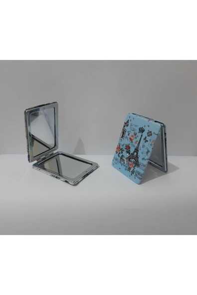 renkli çiçekler Ayna Metal Çanta Aynası Dikdörtgen Ayna - 2