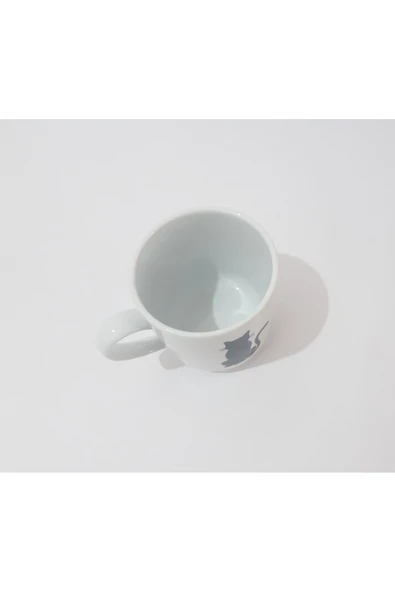 Güral Porselen 350 ML Çay Kahve Su Kupası Kedi Desenli Porselen Kupa - Resim 5