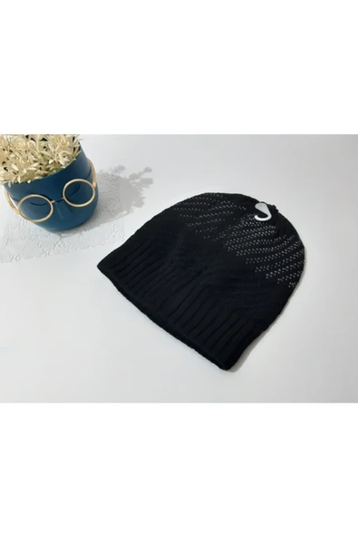 renkli çiçekler Erkek Bere Siyah - Resim 2