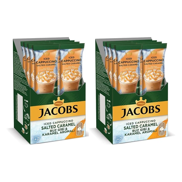 Jacobs Iced Cappuccino Salted Caramel 20.3 gr 8 li Kutu x 2 Adet ürün görseli