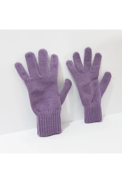 renkli çiçekler Kadın Eldiven Mor Renk Kadın Eldiveni - 4