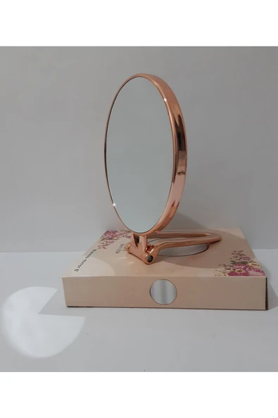 renkli çiçekler Makyaj Aynası Bakır Renk Ayna - Resim 3