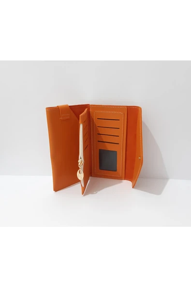 renkli çiçekler Kadın Cüzdan Kullanışlı Yumuşak Deri Telefon Cüzdan Kadın Cüzdanı 19x10 Cm - Resim 6