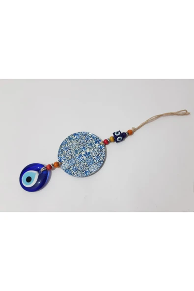 renkli çiçekler Nazarlıklı Desenli Duvar Objesi Dekoratif Süs Nazarlık - 2