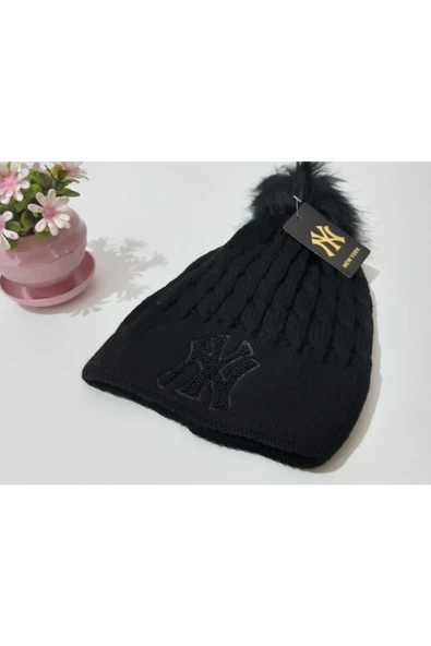 renkli çiçekler Kadın Bere Desenli Tilki Bere - Resim 2