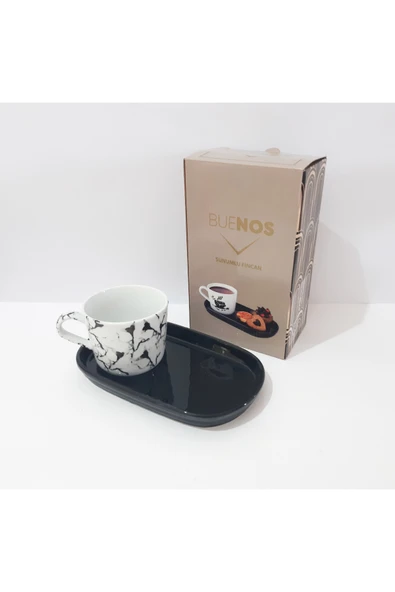 renkli çiçekler Sunumluk Çay Neskafe Fincanı 2 Li Çerez Tabak ve Fincan - Resim 2