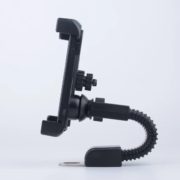 Motosiklet Telefon Tutucu Ayna Montajlı  Motosiklet Dikiz Aynası Telefon Tutucu - 2
