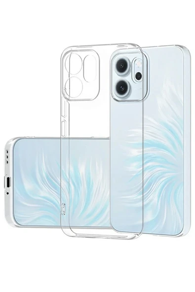 Oppo İle Uyumlu Reno 14F Kılıf Lüx Şeffaf Silikon Kapak ürün görseli