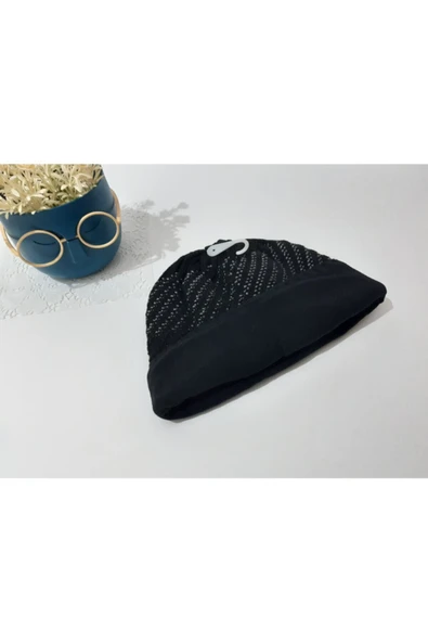 renkli çiçekler Erkek Bere Siyah - Resim 3