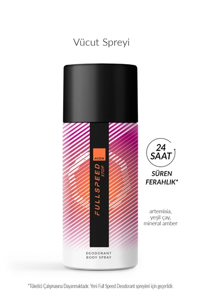 Avon Full Speed Stop Erkek Sprey Deodorant 150 Ml. ürün görseli 1