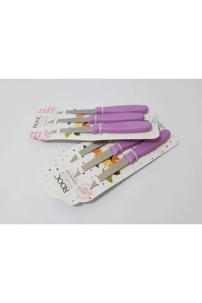 renkli çiçekler 6 Adet Paslanmaz Çelik Keskin Meyve Sebze Bıçağı - 5