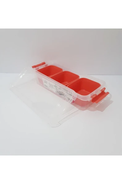 renkli çiçekler Bölmeli Saklama Kabı - Resim 4