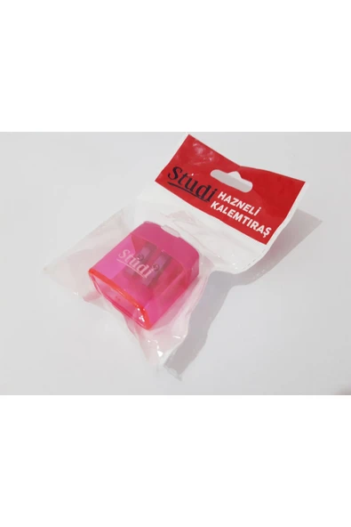 renkli çiçekler Kalemtıraş Çift Bıçaklı Büyük Boy Pembe Renk Kalemtıraş - Resim 6