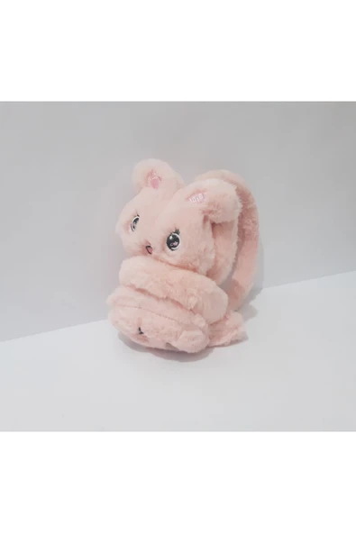 renkli çiçekler Peluş Kulaklık Tavşan Figürlü Çocuk Kulaklığı - Resim 5