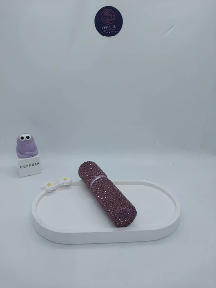 Parıldayan Elmas İşlemeli Mini Doldurulabilir Parfüm Şişesi 10 ML (Mor) - 3