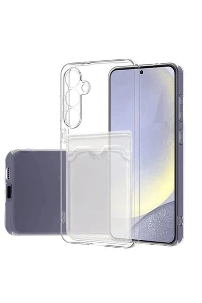 Samsung İle Uyumlu Galaxy A17 5G Kılıf Kartlıklı Şeffaf Silikon Kapak - 2