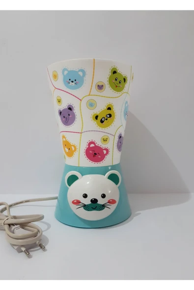 renkli çiçekler Abajur Çocuk Odası Için Sevimli Karikatür Desenli Abajur Lamba ürün görseli 1