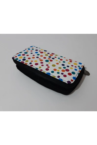 renkli çiçekler Kadın Cüzdan Kullanışlı Desenli Kadın Cüzdanı - Resim 5