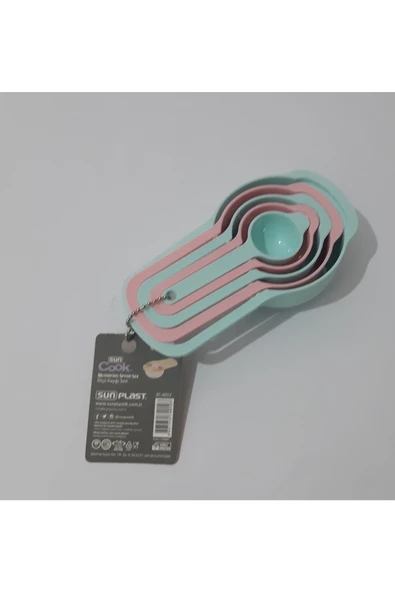 renkli çiçekler 5 Li Ölçü Kaşık Seti Ölçü Kaşığı ürün görseli