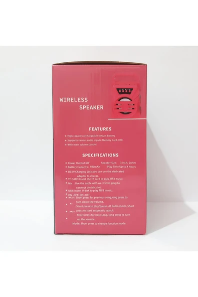 renkli çiçekler Kablosuz Hoparlör - Resim 5