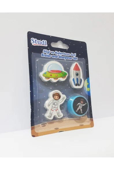 renkli çiçekler Silgi Kalemtraş Seti - Resim 3