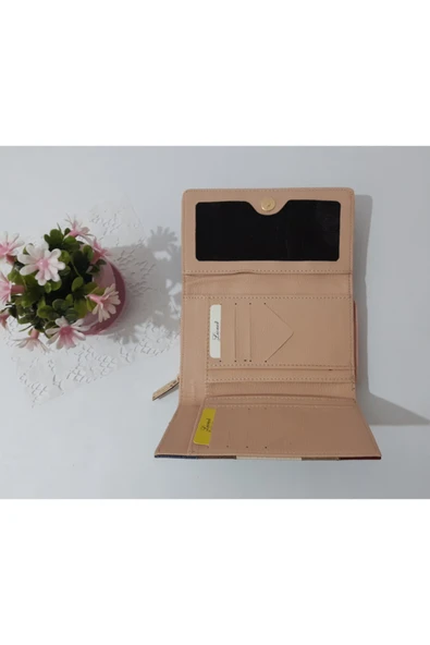 LİONER Kadın Cüzdan Şerit Desenli Kullanışlı Cüzdan Kadın Cüzdanı 17x10x4.5 Cm - Resim 4
