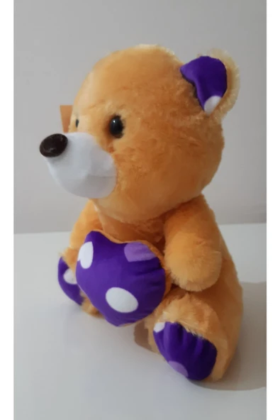 renkli çiçekler 22 Cm Peluş Kalpli Oyuncak Ayı Çocuklar Için Hediye - Resim 2