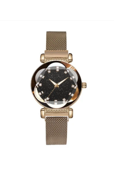 renkli çiçekler Lüks Kadın Saat Moda Zarif Mıknatıs Toka Kadın Kol Saati Yıldızlı Gökyüzü Kuvars Saat - 6